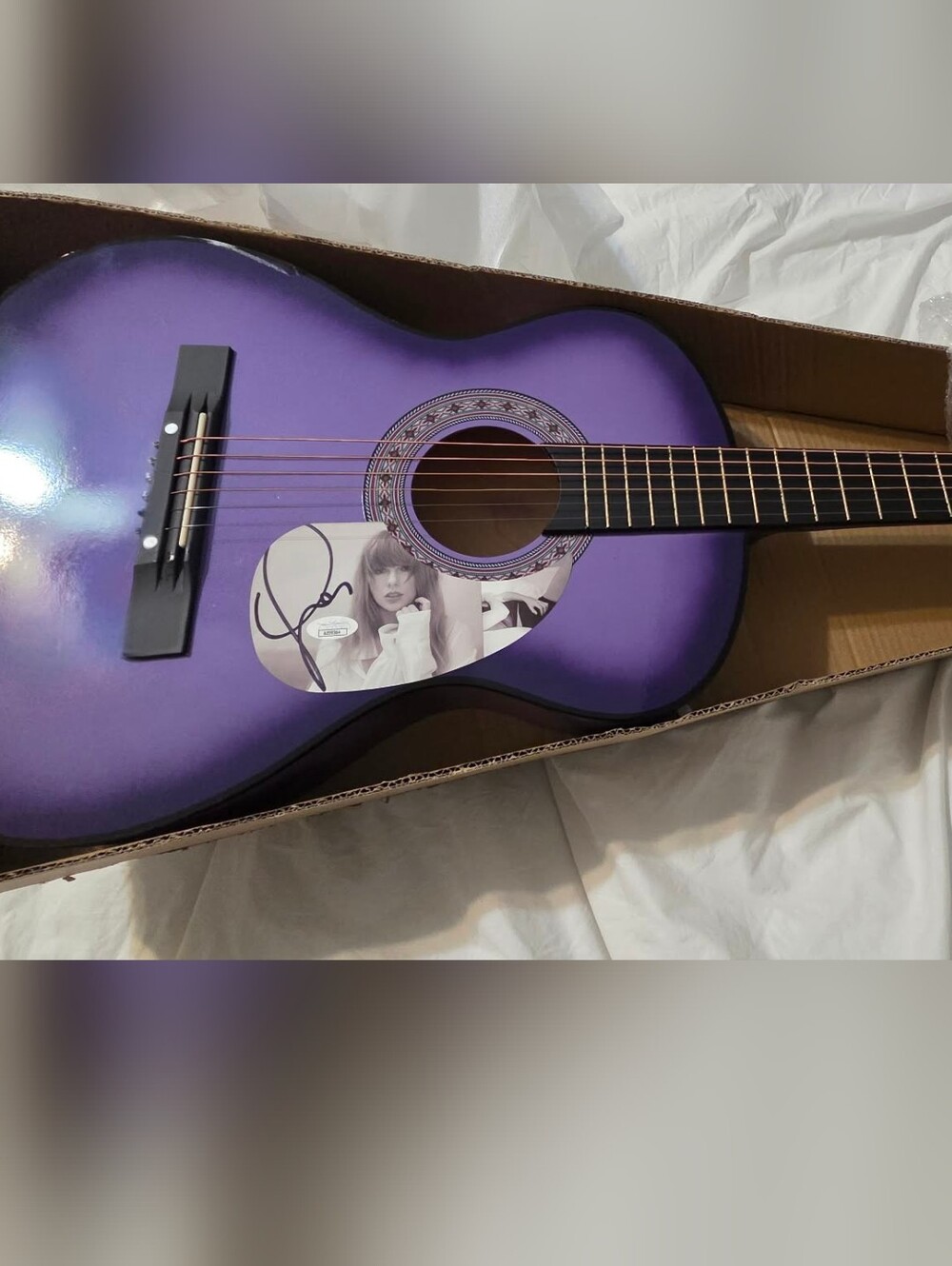 Signed Taylor Swift Purple Acoustic Guitar JSA Certified.